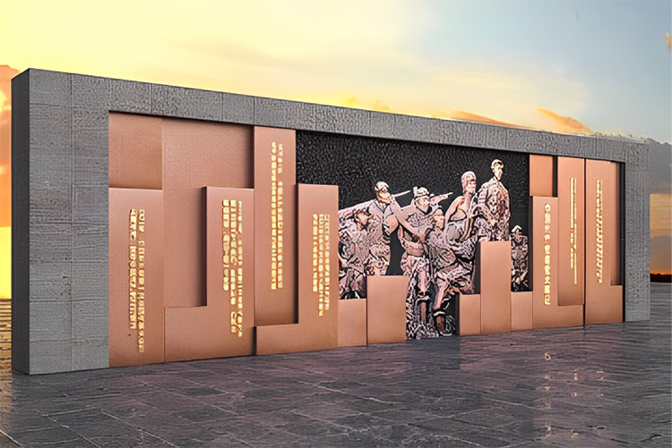 河南部队文化浮雕墙设计